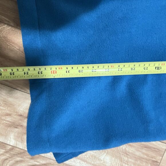 Roaman's Fleece Jacket Size 1X Teal Blue Swing Coat Button Up Mid Length Outdoor - Picture 6 of 6